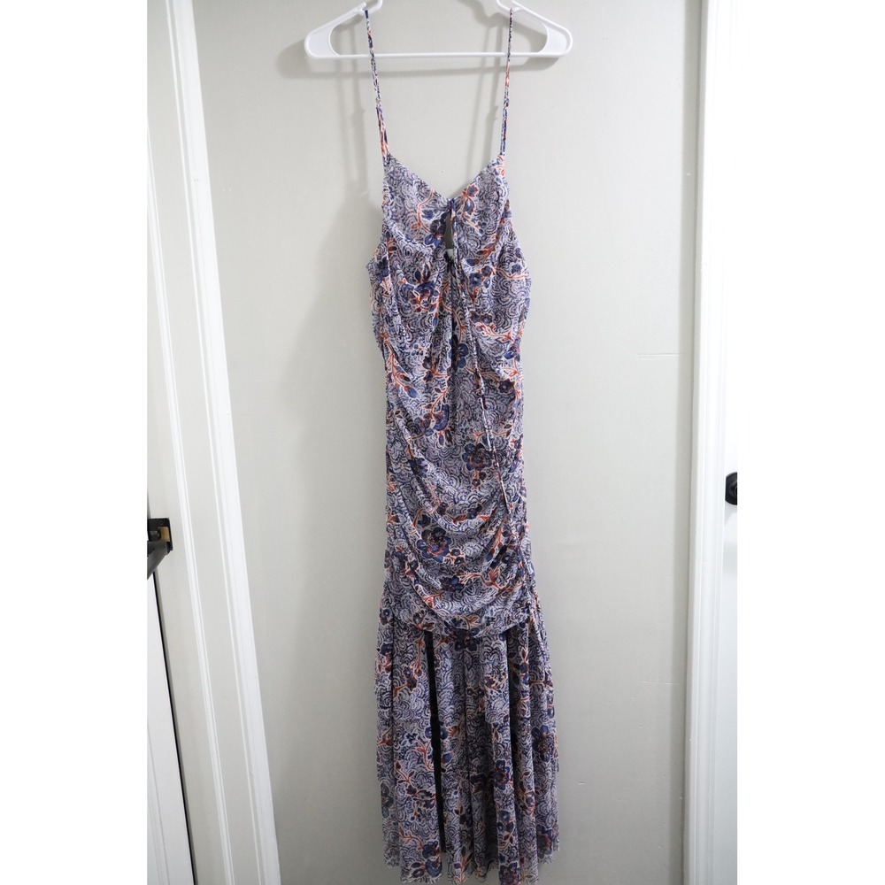 MISA Los Angeles Nicola Maxi Dress Floral Print Spaghetti‎ Strap L